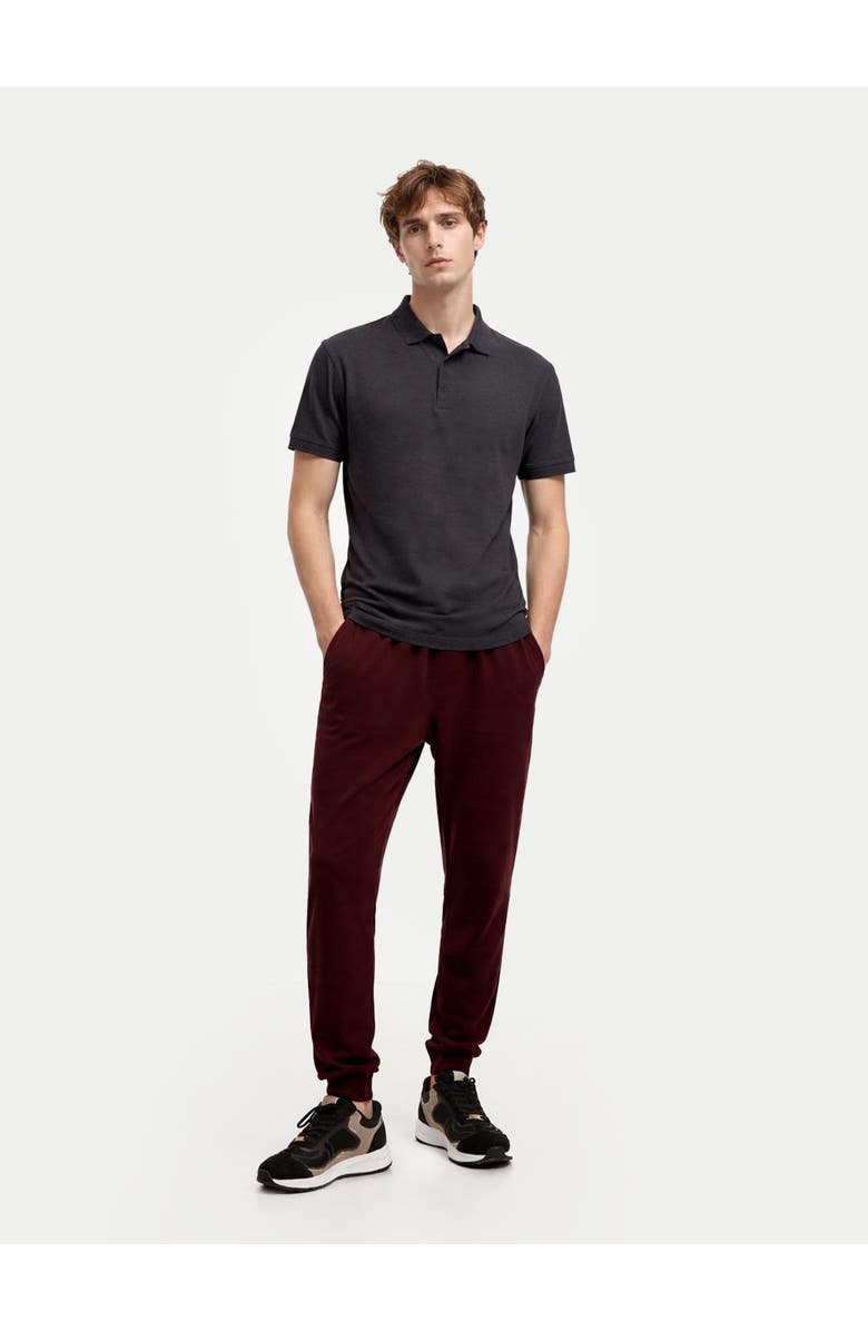 GOBI Mongolian Cashmere Cashmere Silk Polo Shirt, Alternate, color, Charcoal