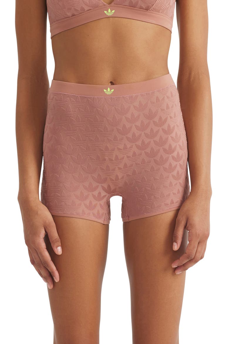 Microterrot Monogram High Waist Boyshorts, Main, color, WARM CLAY
