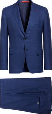 ISAIA Sanita Windowpane Check Wool Suit
