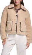 Levi's Faux Fur Jacket with Faux Leather Trim