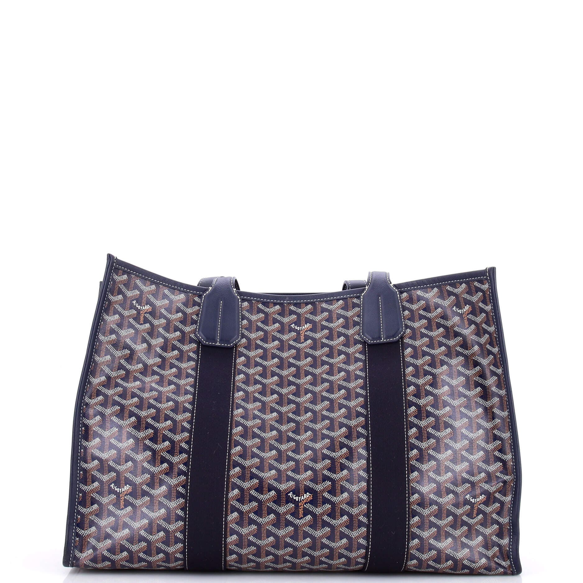 Pre-Owned Goyard Villette Tote Printed Coated Canvas MM, Alternate, color, Blue