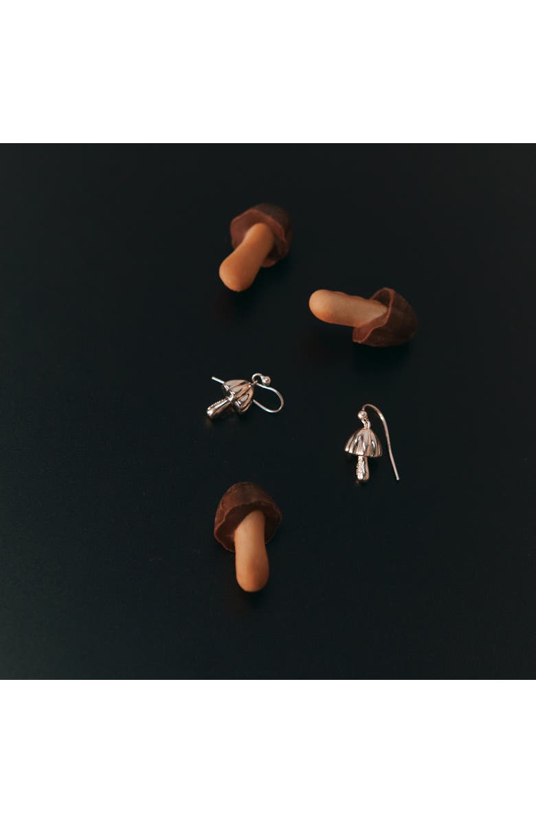 LOUPN Choco Mushroom Earrings, Alternate, color, Silver