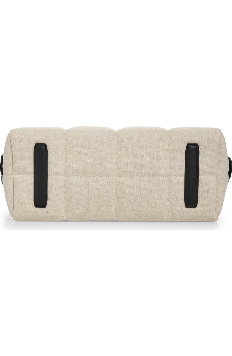 VeeCollective Small Tela Quilted Tote, Alternate, color, Natural Canvas / Black