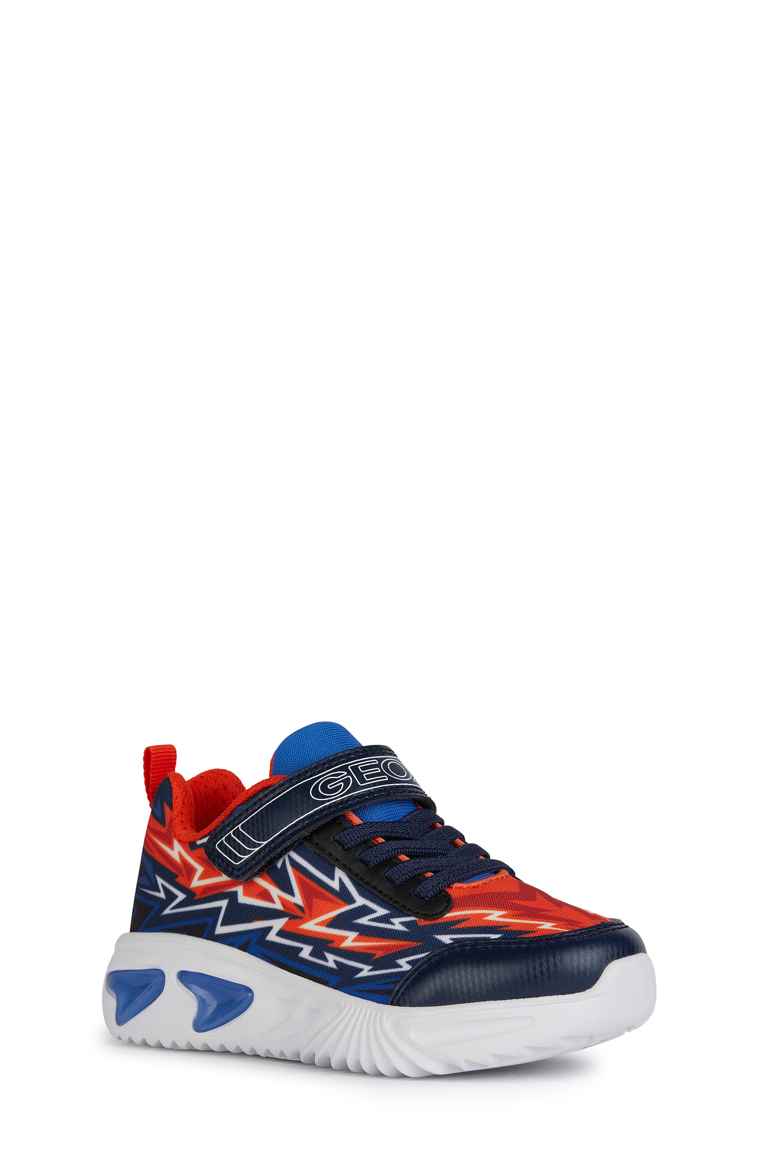Kids' Assister Light-Up Sneaker, Main, color, NAVY/ ORANGE