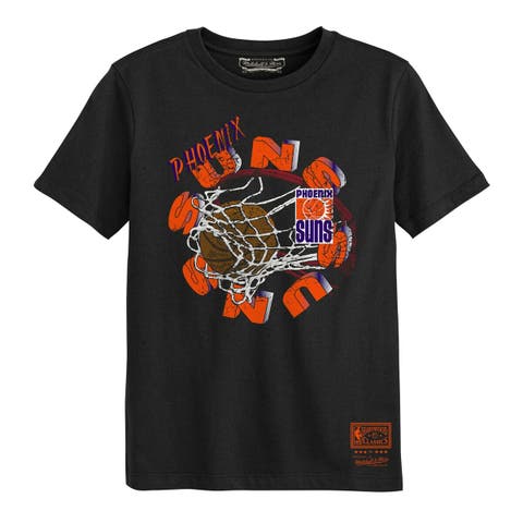 Preschool Mitchell & Ness Black Phoenix Suns In The Net T-Shirt