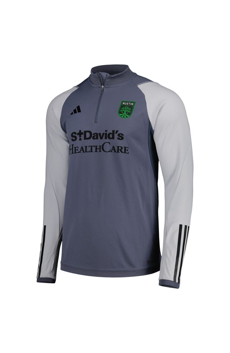 adidas Men's adidas Gray Austin FC 2023 On-Field AEROREADY Quarter-Zip Training Top, Alternate, color, Gray