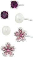 SAVVY CIE JEWELS Set of 3 Stud Earrings