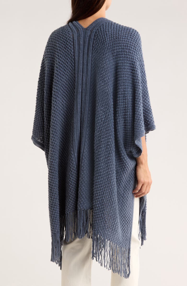 Nine West Dot Textured Knit Duster, Alternate, color, Indigo