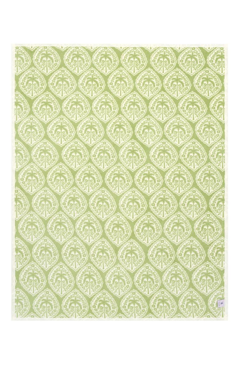 ChappyWrap Carolina Palms Throw Blanket, Alternate, color, Green