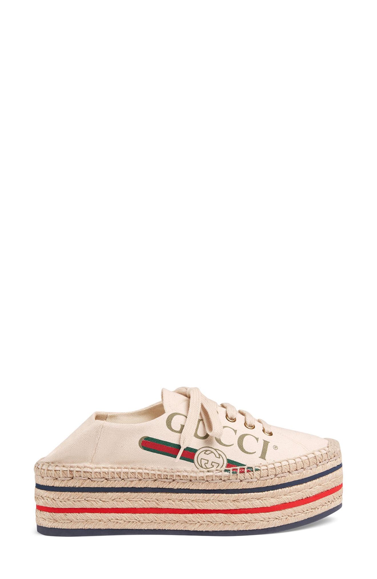 Gucci Lilibeth Convertible Logo Espadrille, Alternate, color, 