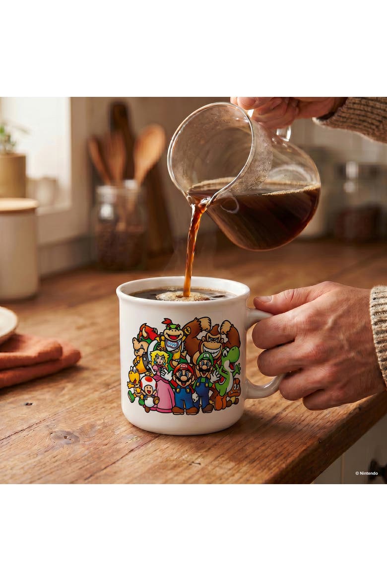 20 oz Super Mario Lineup Ceramic Camper Mug, Alternate, color, White