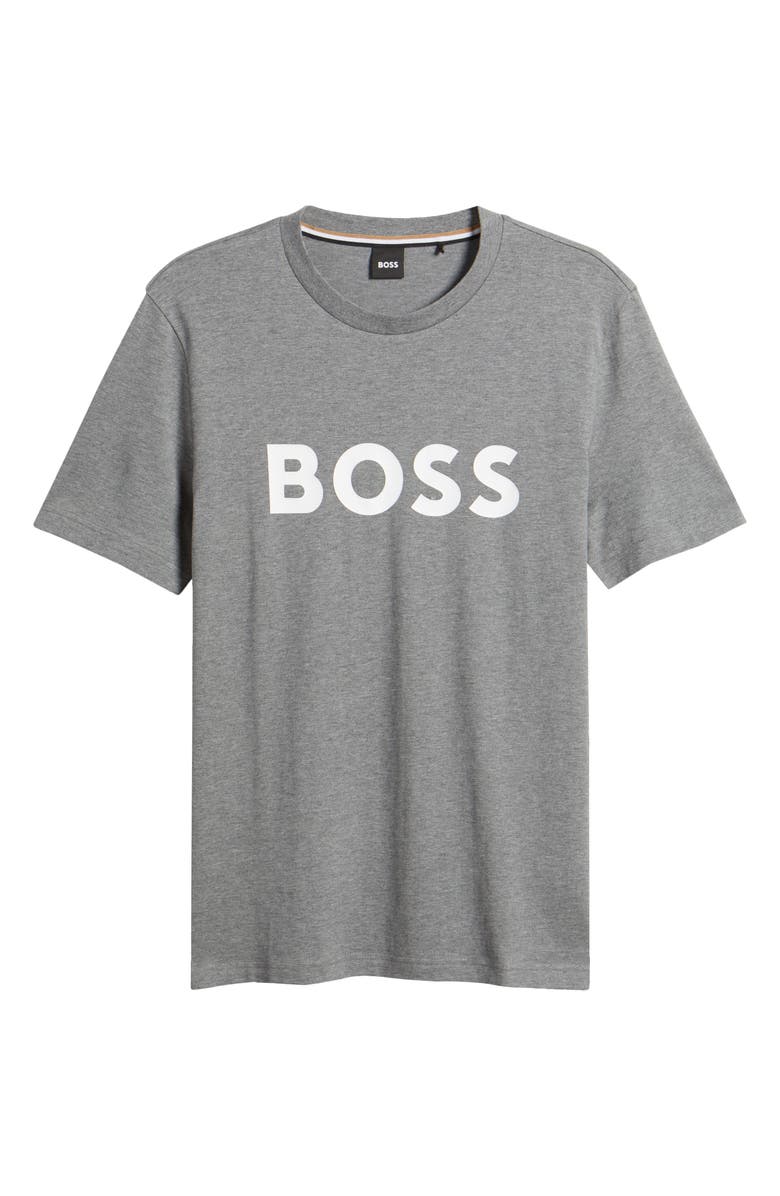 BOSS Tiburt Logo Graphic T-Shirt, Alternate, color, Medium Grey