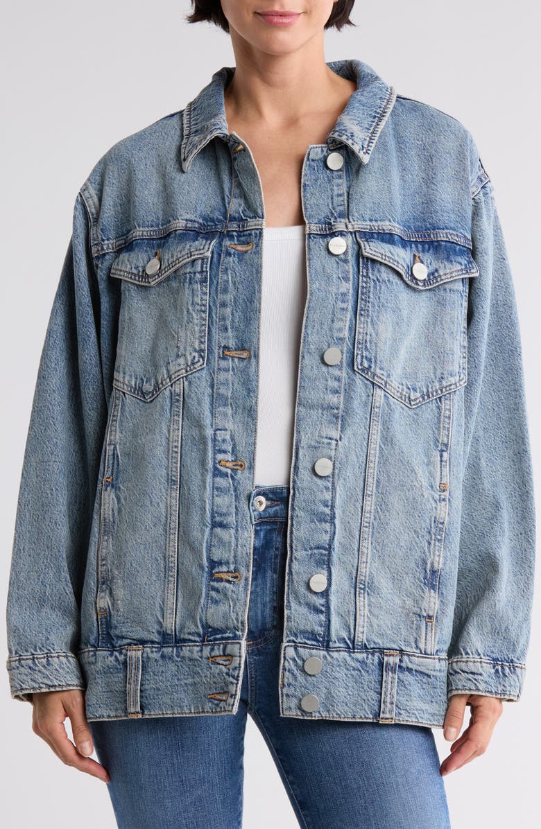 AllSaints Willow Denim Jacket, Main, color, Light Indigo