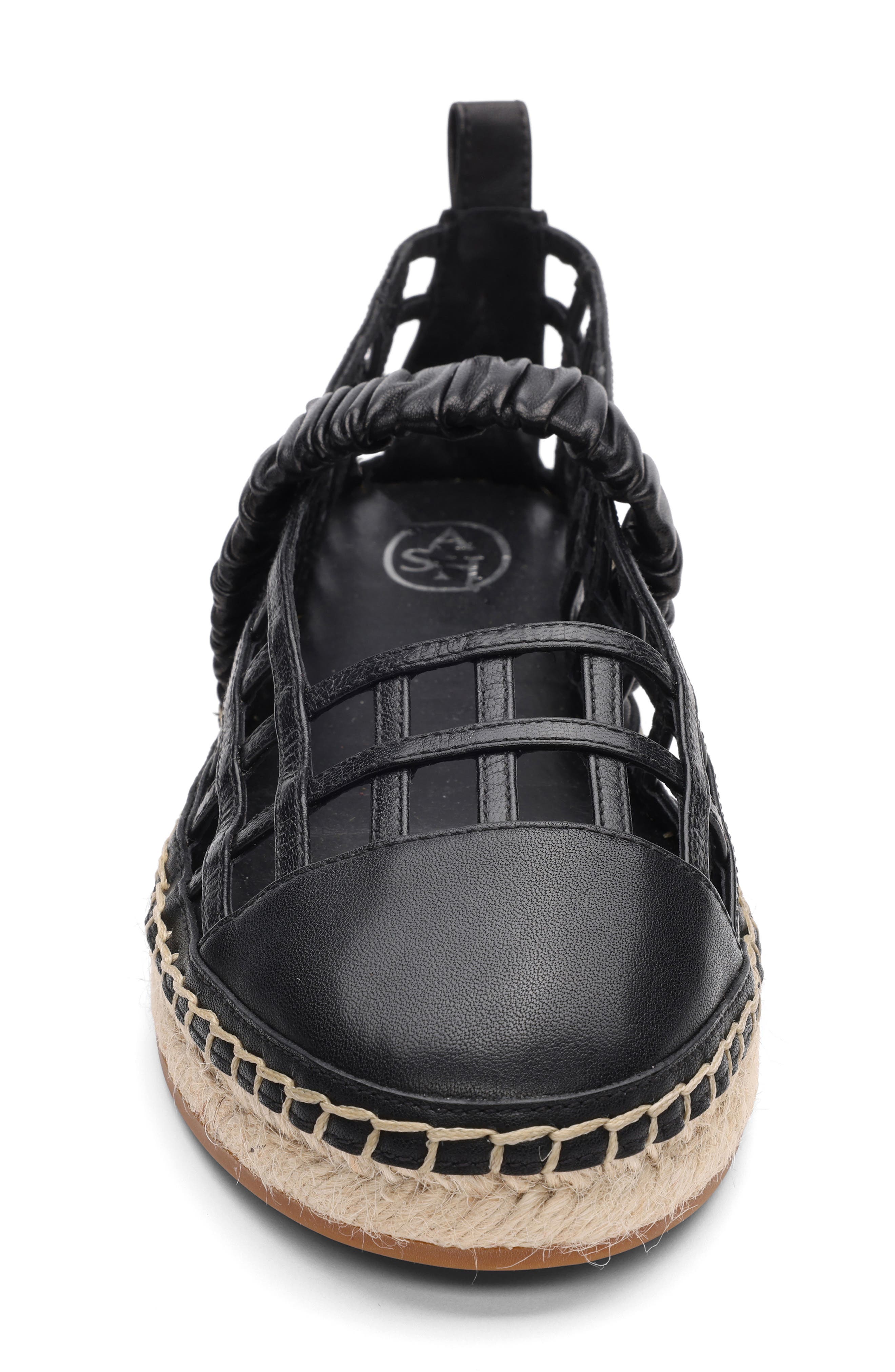 Ash Elly Espadrille Flat, Alternate, color, Black