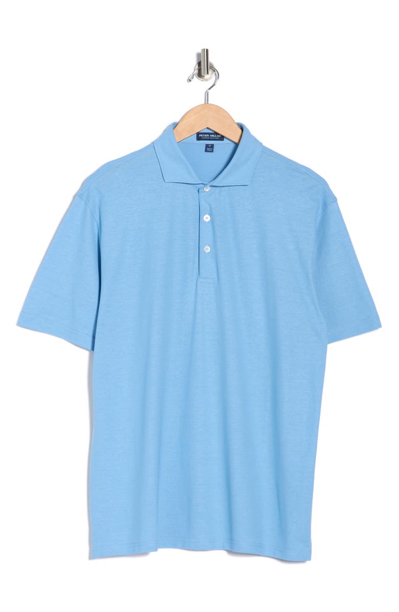 Peter Millar Cannes Cotton Polo, Alternate, color, Fountain Blue