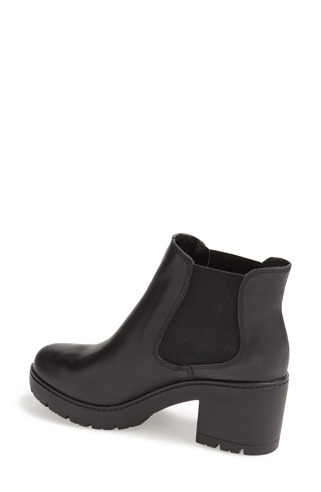 'Rumi' Leather Bootie, Alternate, color, BLACK LEATHER