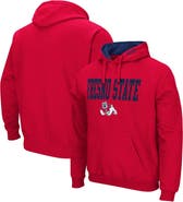 COLOSSEUM Men's Colosseum Red Fresno State Bulldogs Arch and Logo Pullover Hoodie