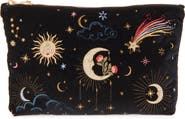 Elizabeth Scarlett Aurora Lights Velvet Everyday Pouch