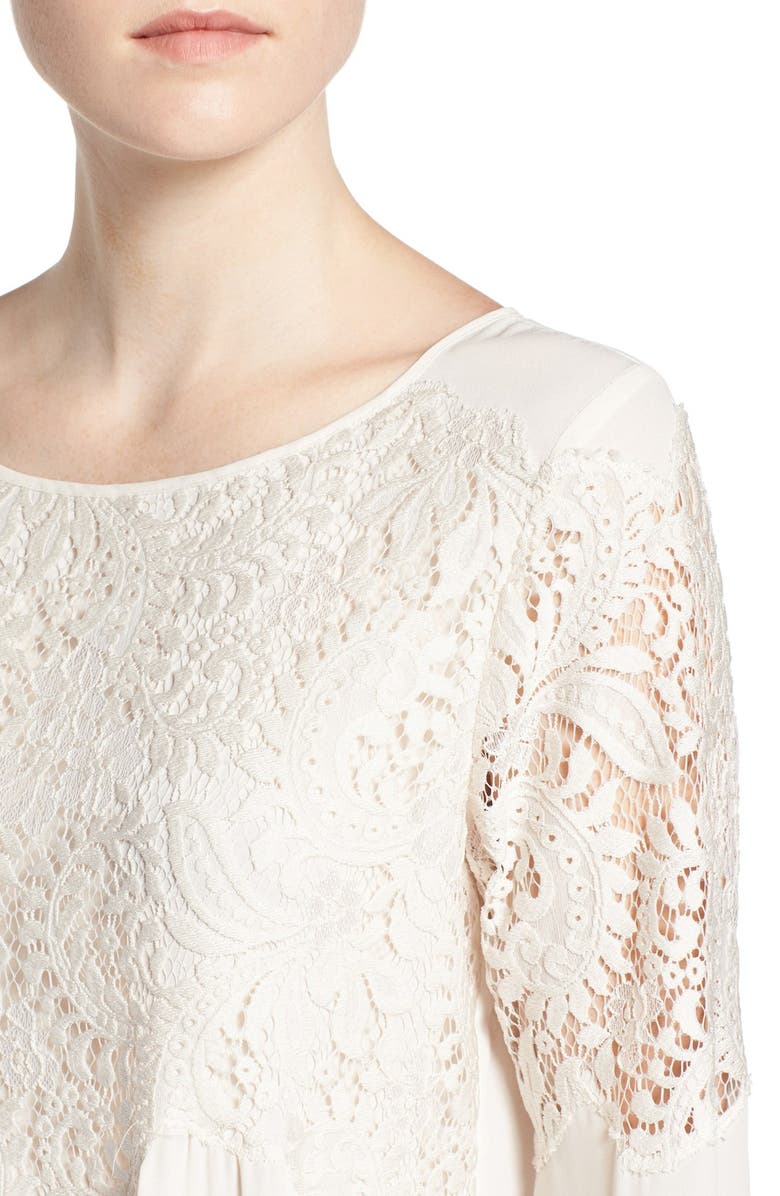 Chelsea28 Button Back Lace Top, Alternate, color,