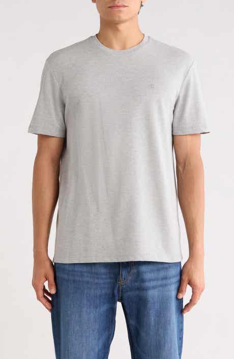 Classic Fit Heathered Stretch Cotton Piqué T-Shirt