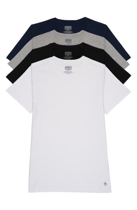Pack of 4 Cotton Crewneck T-Shirts