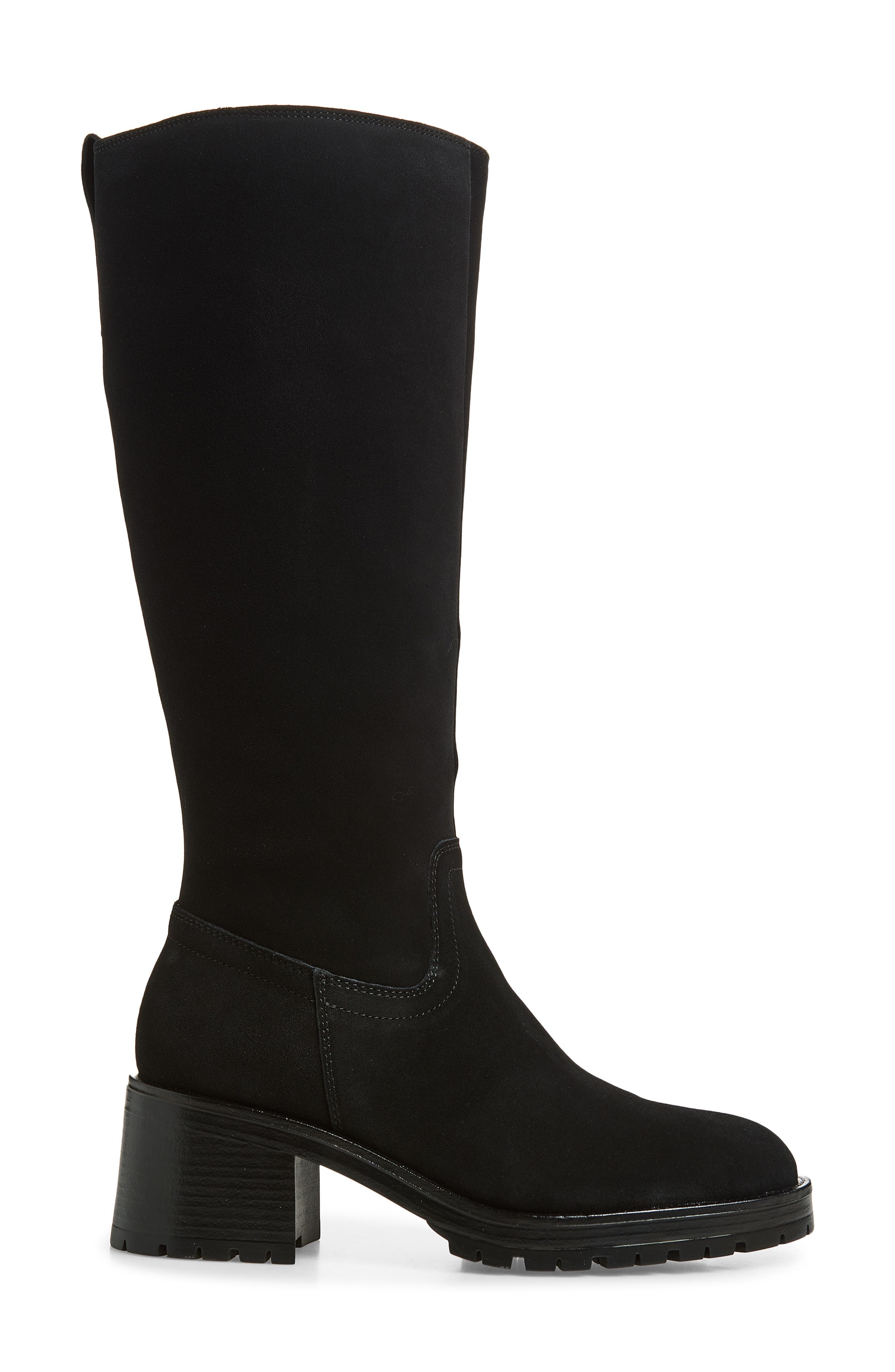 La Canadienne Wind Tall leather Boot, Alternate, color, Black Suede
