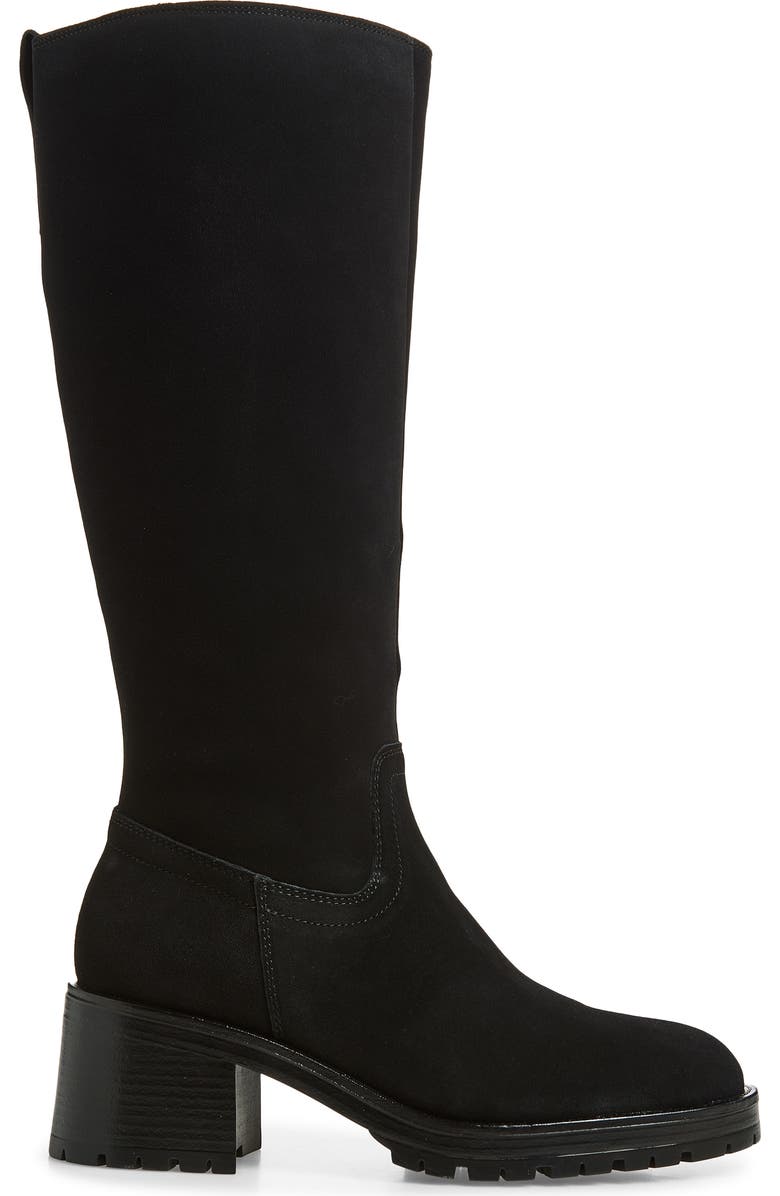La Canadienne Wind Tall leather Boot, Alternate, color, Black Suede