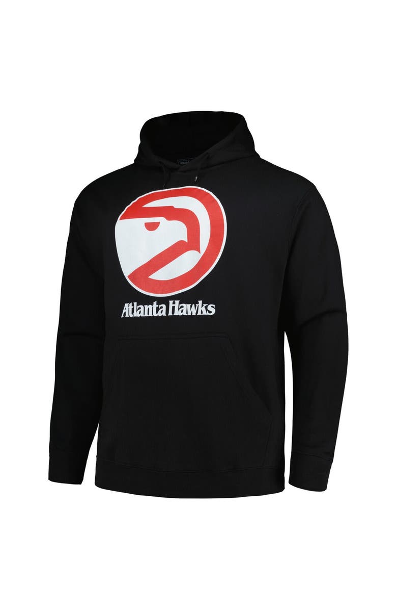 Mitchell & Ness Men's Mitchell & Ness Black Atlanta Hawks Hardwood Classics Big & Tall Pullover Hoodie, Alternate, color, Black