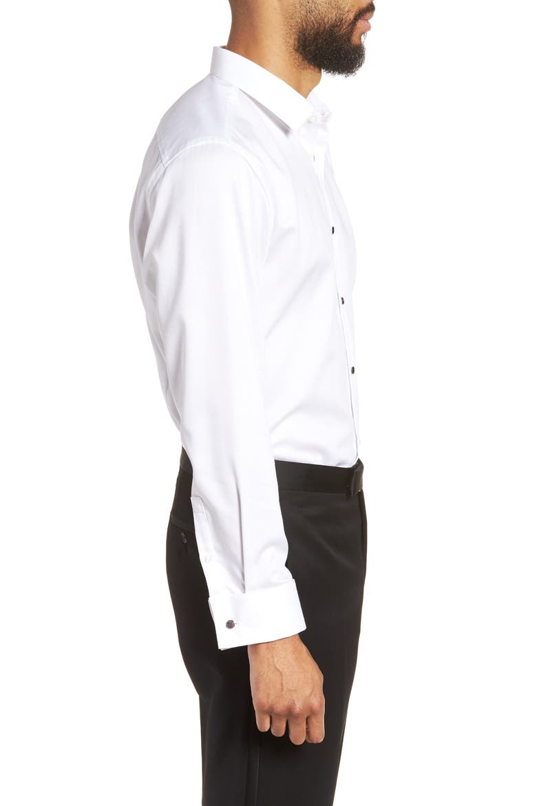 Jasper Slim Fit Tuxedo Shirt, Alternate, color, WHT