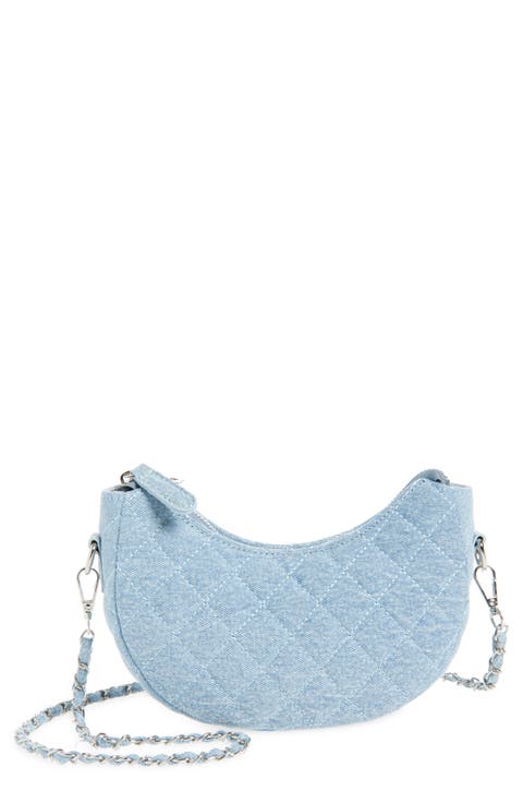 Kid's Quilted Denim Crossbody Bag