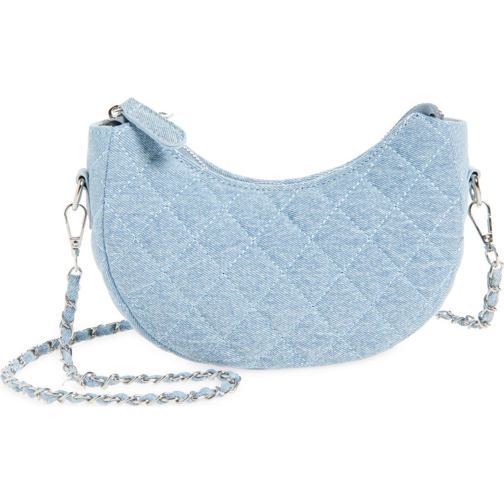 Ruby & Ry Kid's Quilted Denim Crossbody Bag in Blue  product