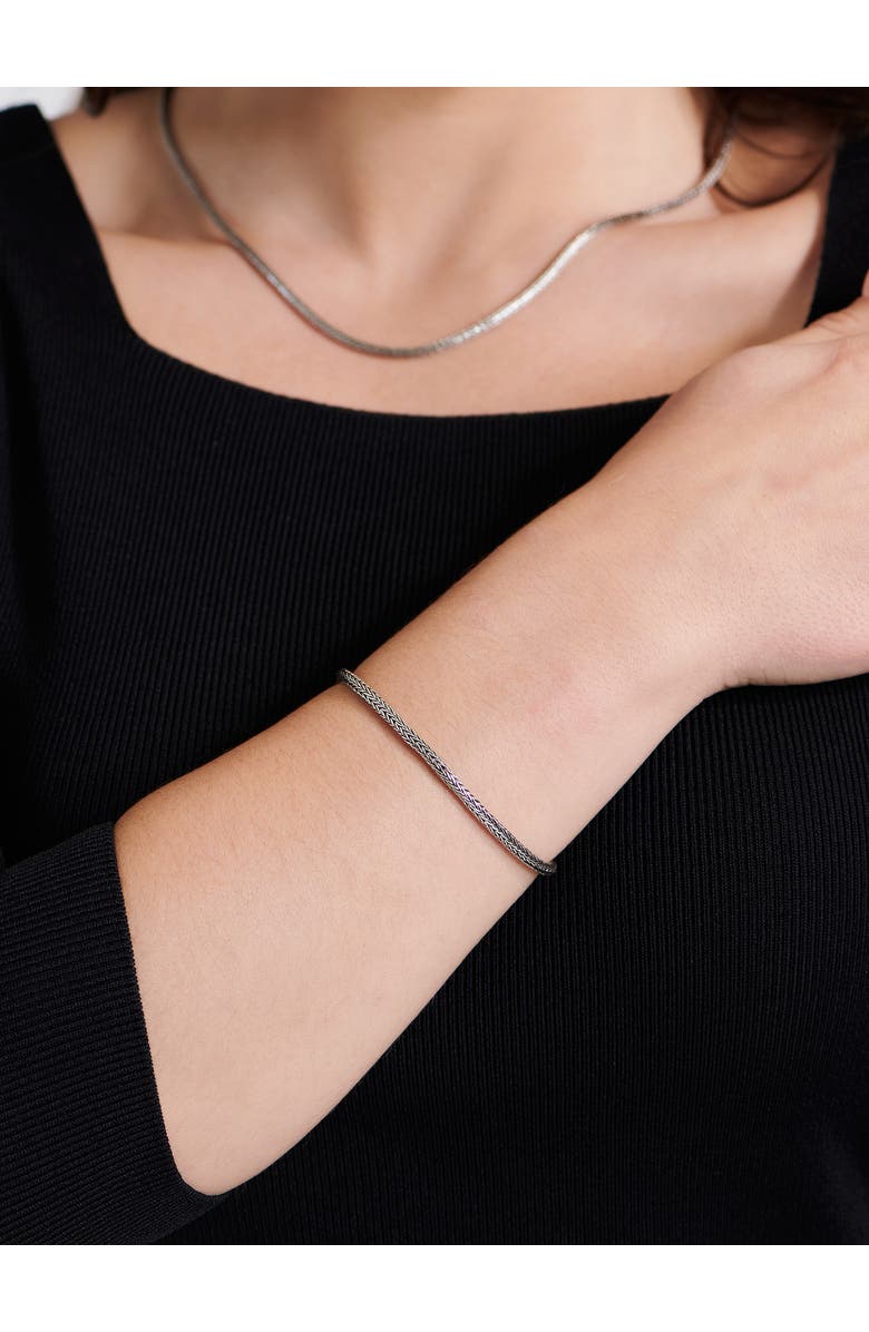 DEVATA Foxtail Chain Bracelet in Sterling Silver, 3mm, Alternate, color, Silver