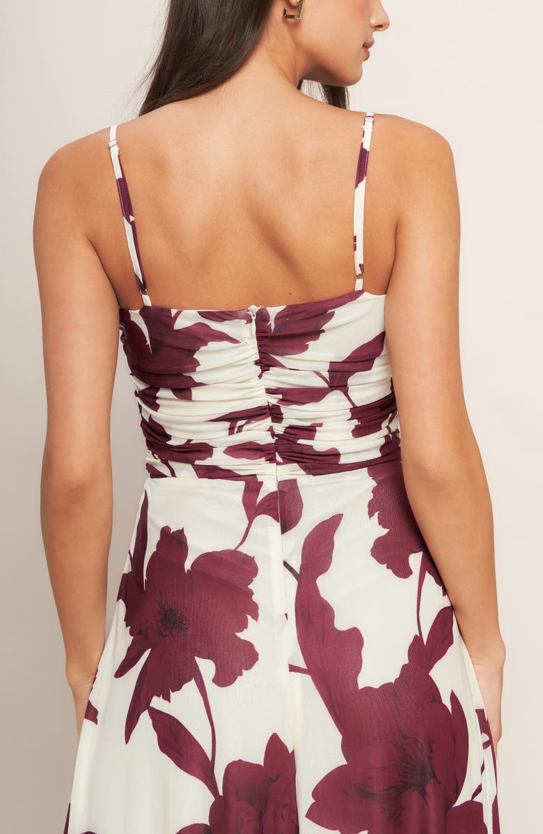 FLYING TOMATO Square Neck Midi Dress, Alternate, color, 