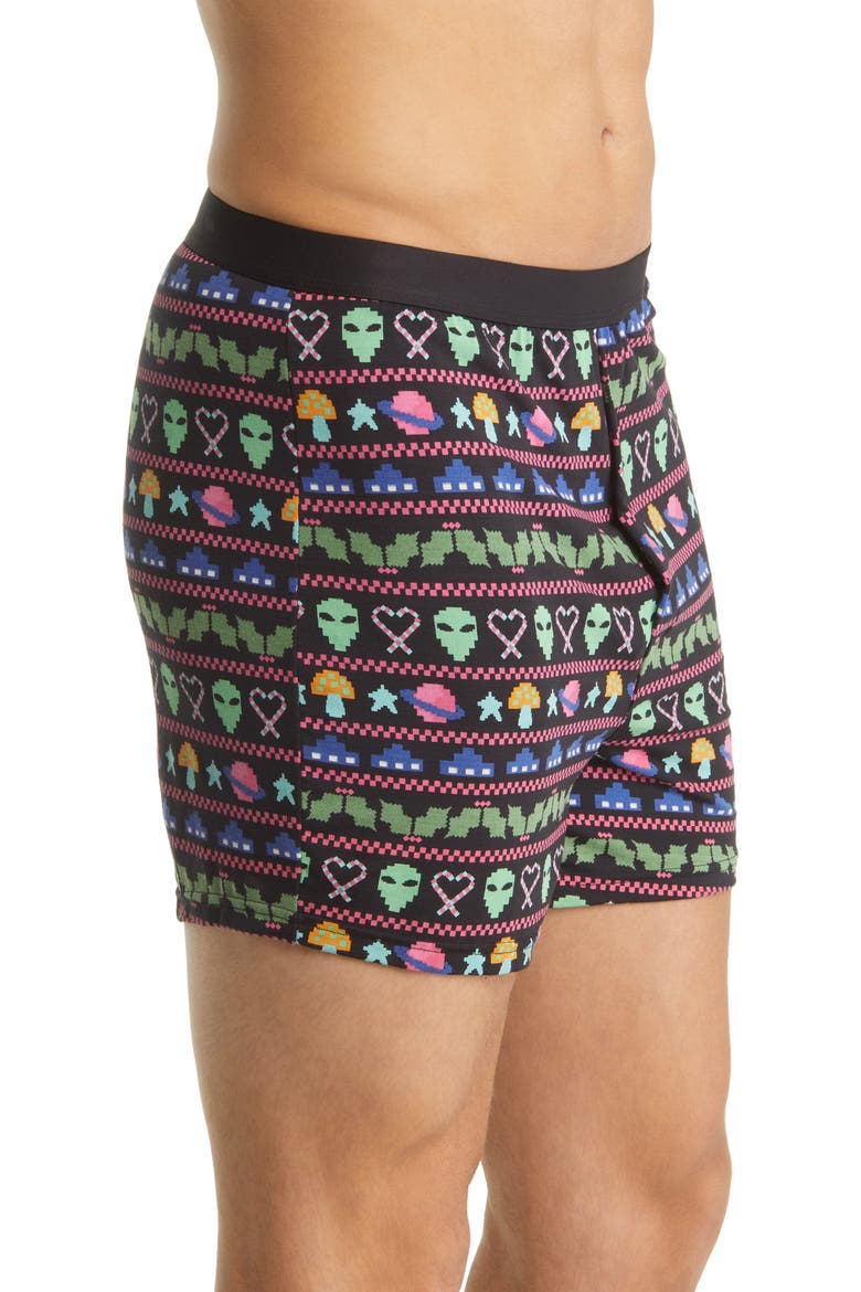 Knit Boxers, Alternate, color, COSMIC MISTLETOE