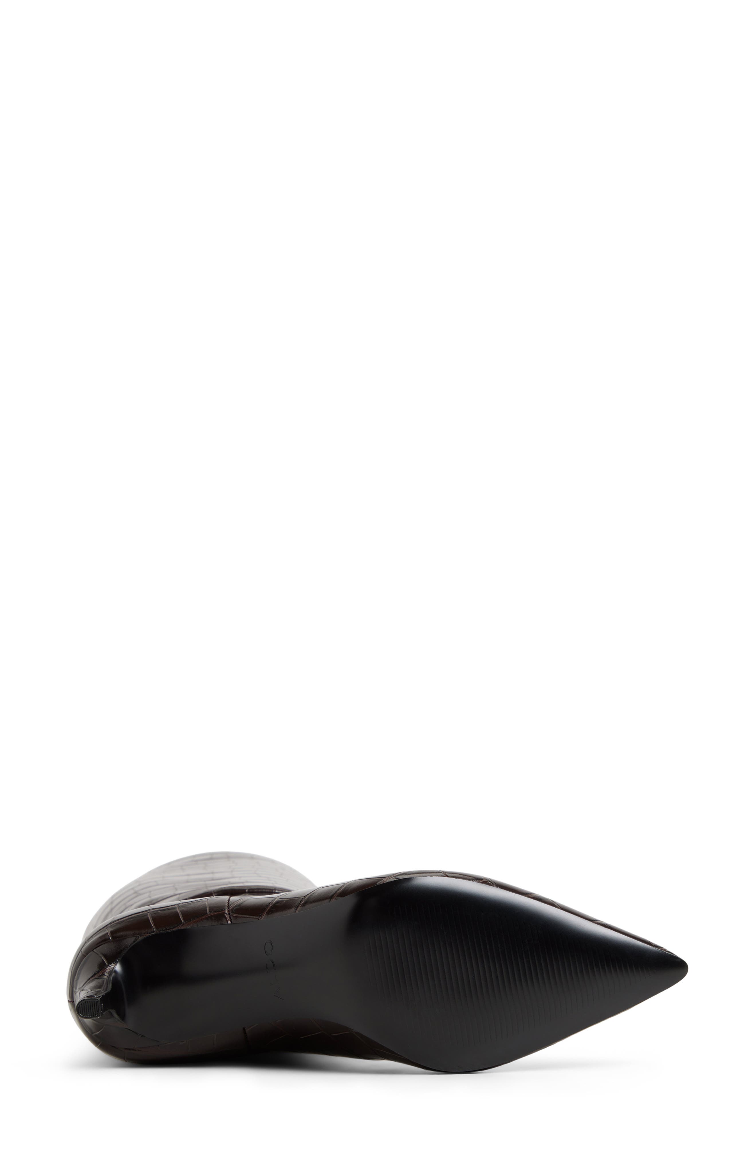 Heathher Pointed Toe Knee High Boot, Alternate, color, DARK BROWN