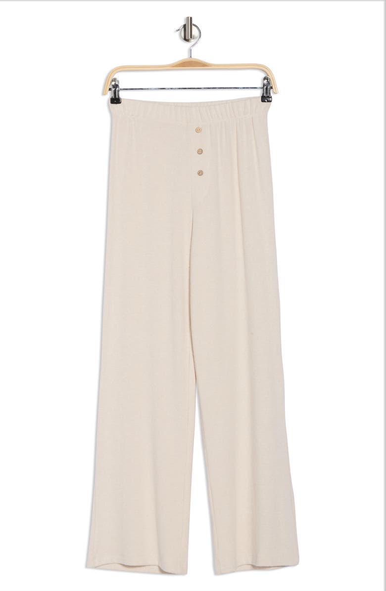 Renee C Brushed Knit Pull-On Pants, Alternate, color, Oatmeal