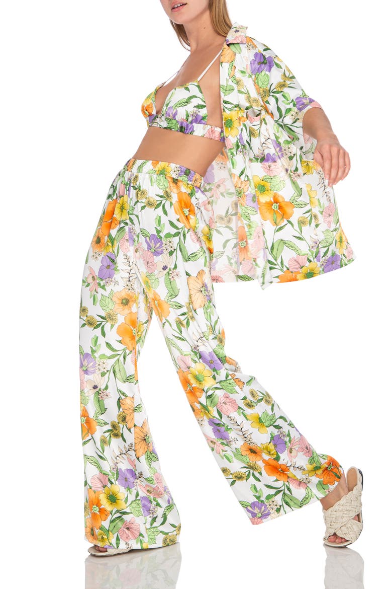 Calla Satin Wide Leg Pants, Alternate, color, VINTAGE FLORAL