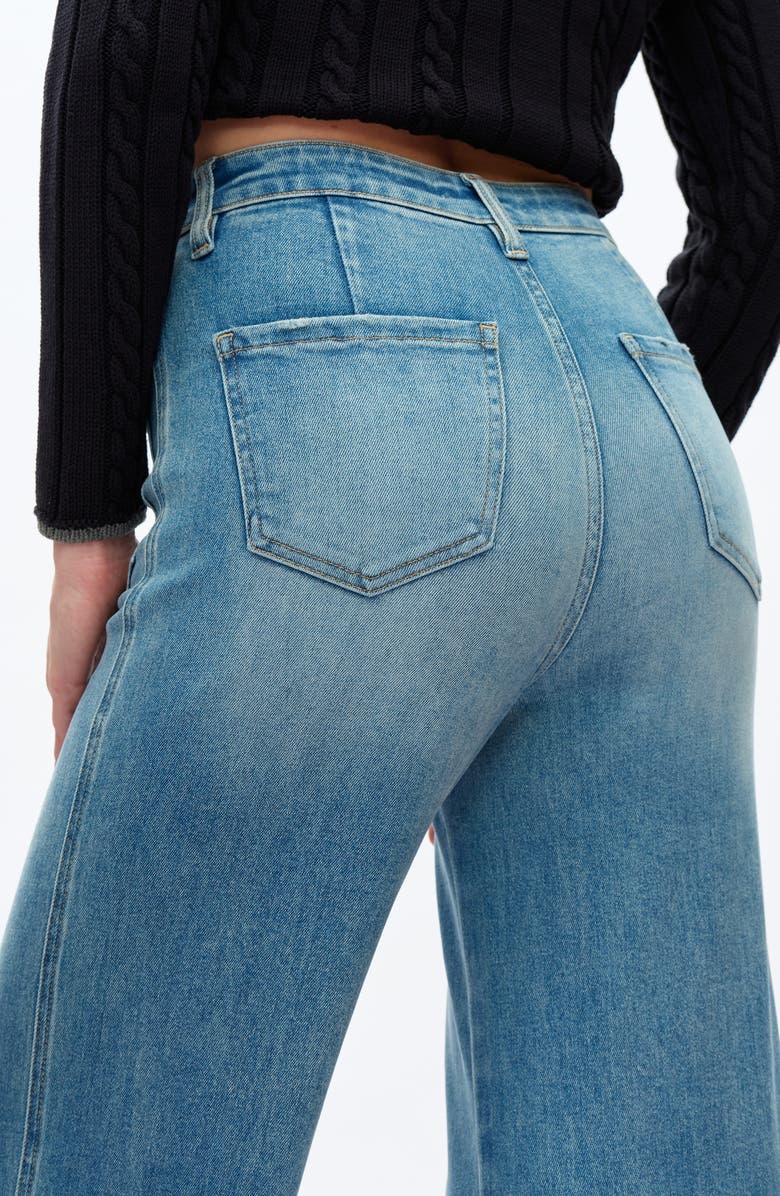 Bayeas High Waist Wide Leg Jeans, Alternate, color, Medium Blue