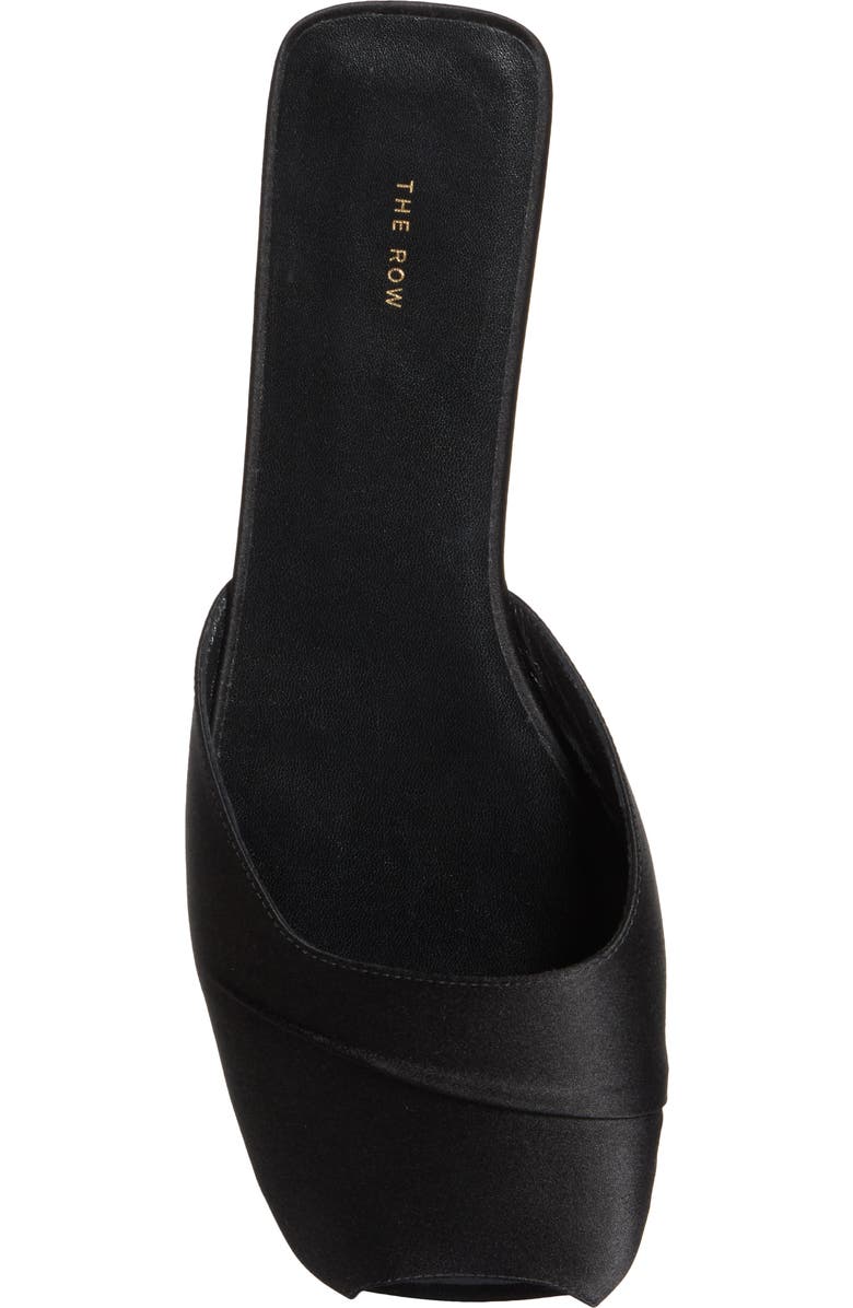 The Row Milla Satin Slide Sandal, Alternate, color,