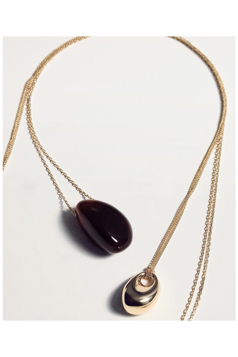 Double Pendant Necklace, Alternate, color, GOLD
