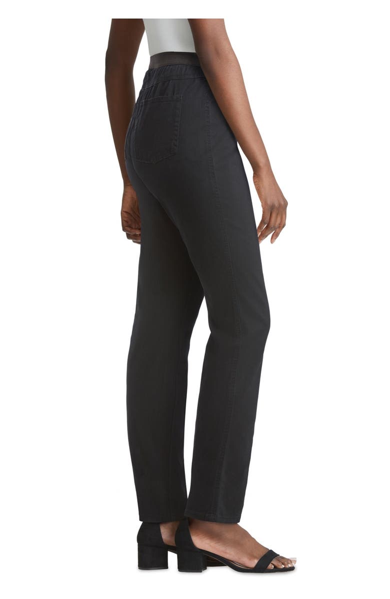 Jessica London Stretch Denim Straight-Leg Jegging, Alternate, color, Black