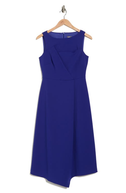 Vince Camuto Sleeveless Stretch Crepe Fit & Flare Midi Dress In Blue