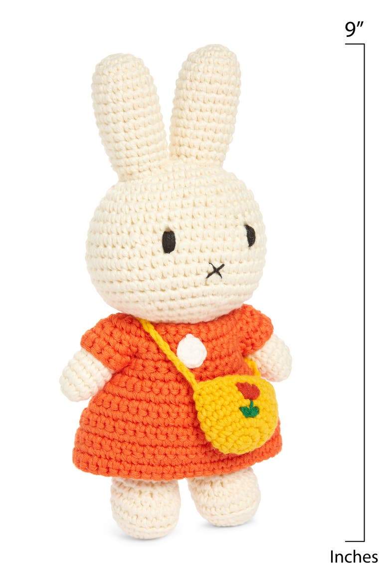 Miffy & Her Orange Dress & Tulip Bag Crocheted Stuffed Animal, Alternate, color, ORANGE