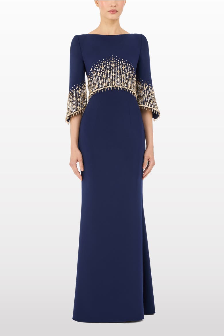 Electrica Embellished Maxi Dress, Main, color, Midnight Kiss