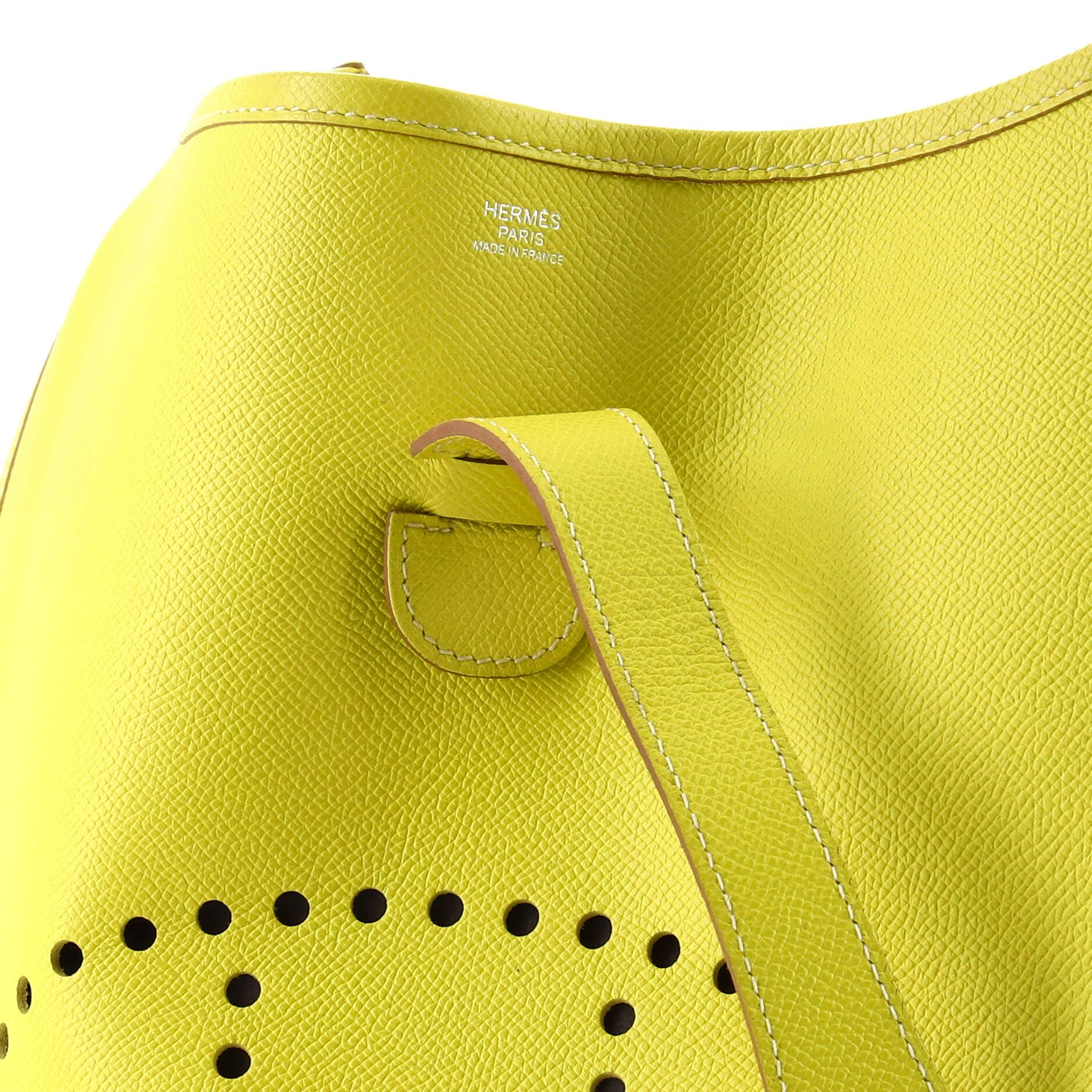 Pre-Owned Hermes Evelyne Bag Gen III Epsom PM, Alternate, color, Lime