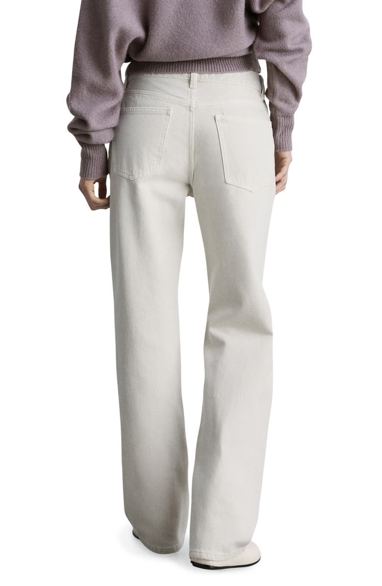 MANGO High Waist Straight Leg Jeans, Alternate, color, Light/ Pastel Grey