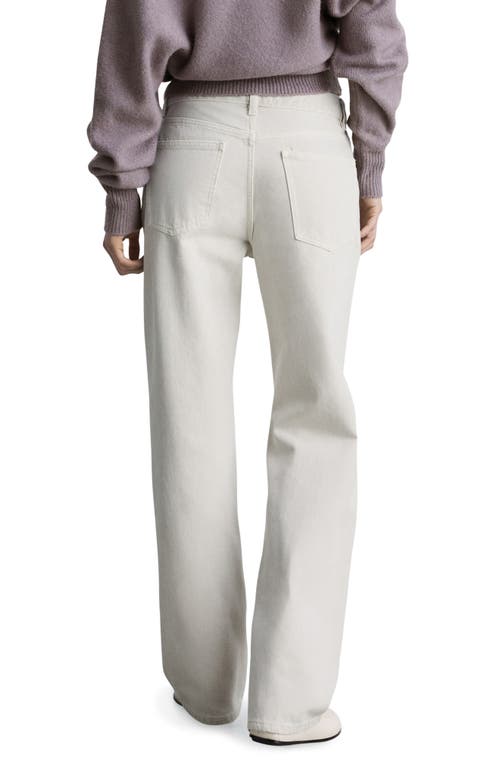 Shop Mango High Waist Straight Leg Jeans In Light/pastel Grey