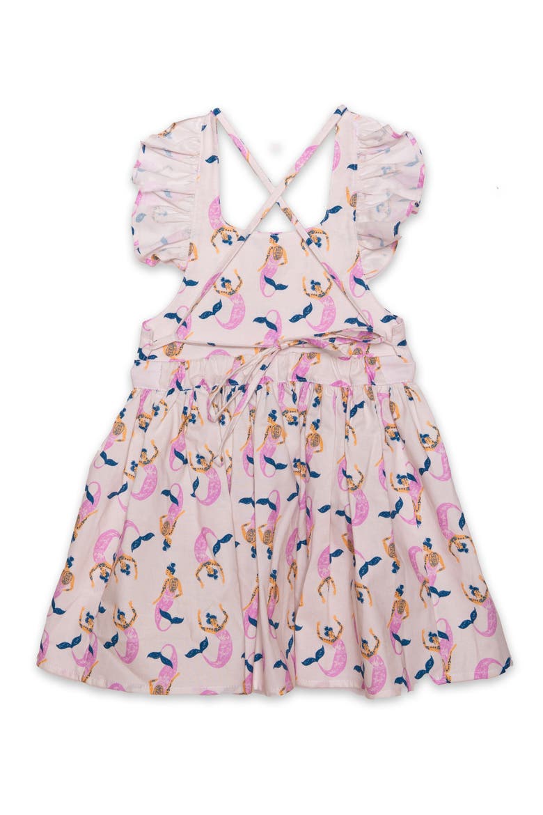 Girls Ruffle Sleeve Dress, Alternate, color, Mermaids