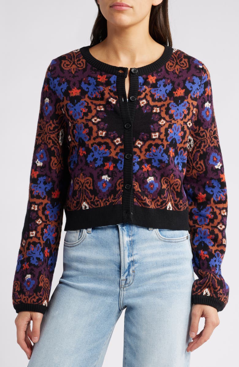 Cleobella Marybeth Pattern Organic Cotton Cardigan, Alternate, color,