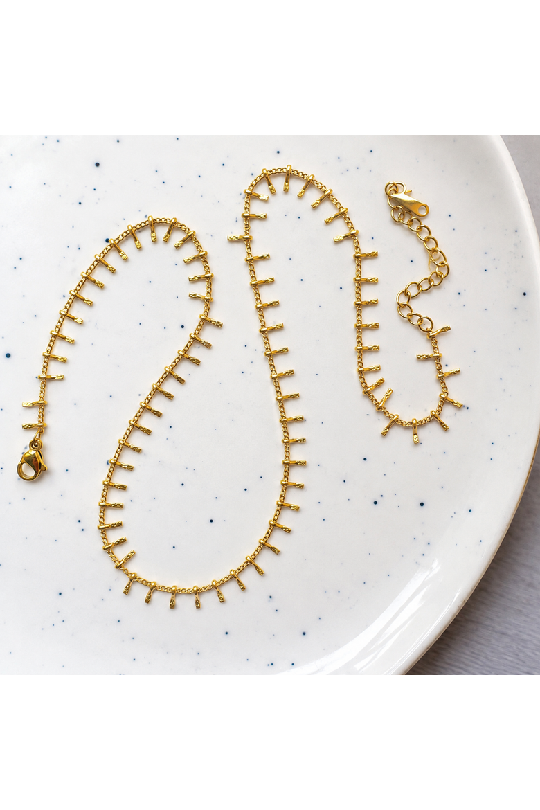 Ray of Light Gold Beaded Necklace, Alternate, color, Gold